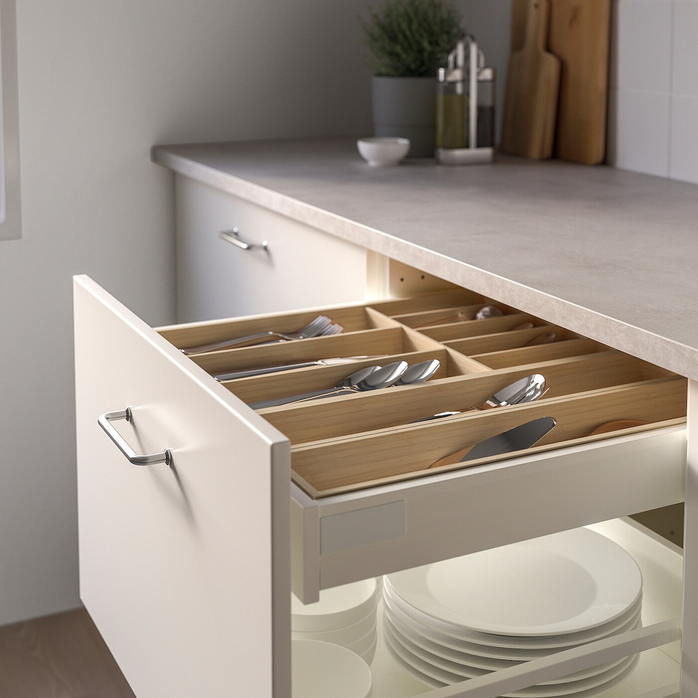 IKEA UPPDATERA  (ИКЕА УППДАТЕРА)  -  Вставка для ящика, светлый бамбук, 10x50 см