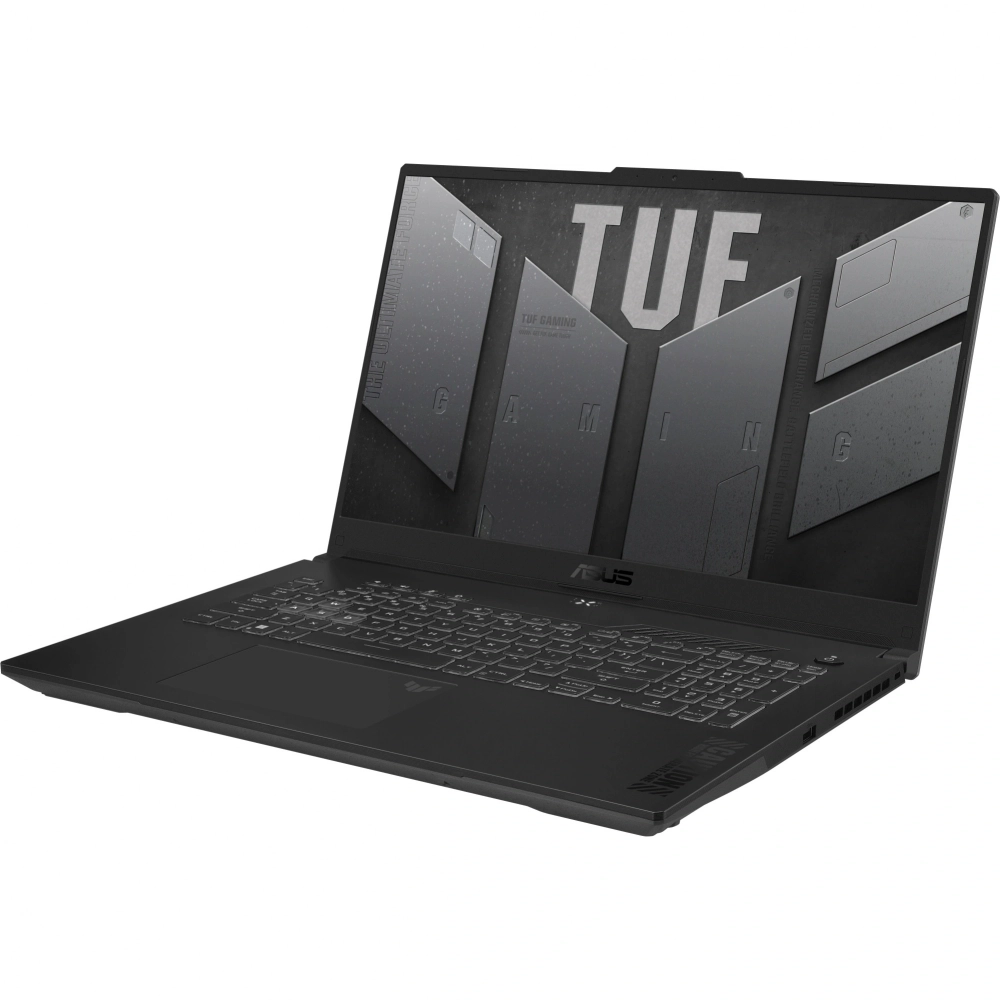 Ноутбук Asus TUF Gaming A17 FA707NUQ-HX010 Ryzen 7 170 16Gb SSD512Gb NVIDIA GeForce RTX4050 6Gb 17.3" IPS FHD (1920x1080) без ОС grey WiFi BT Cam (90NR0QH5-M000D0)