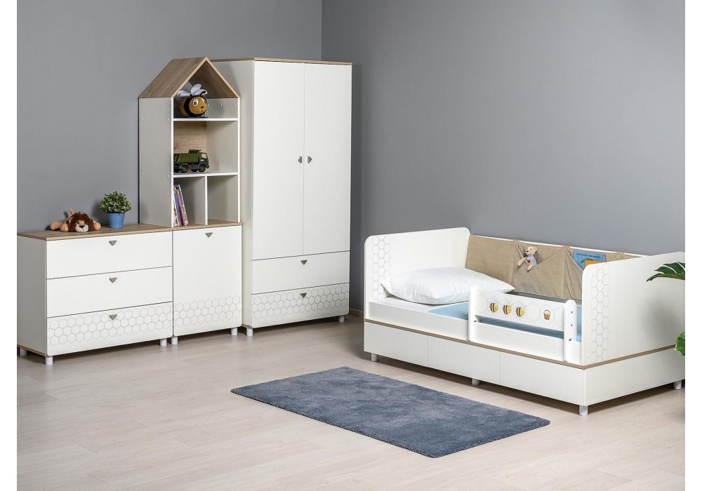 Комод Эльга белый шагрень / дуб белый exclusive