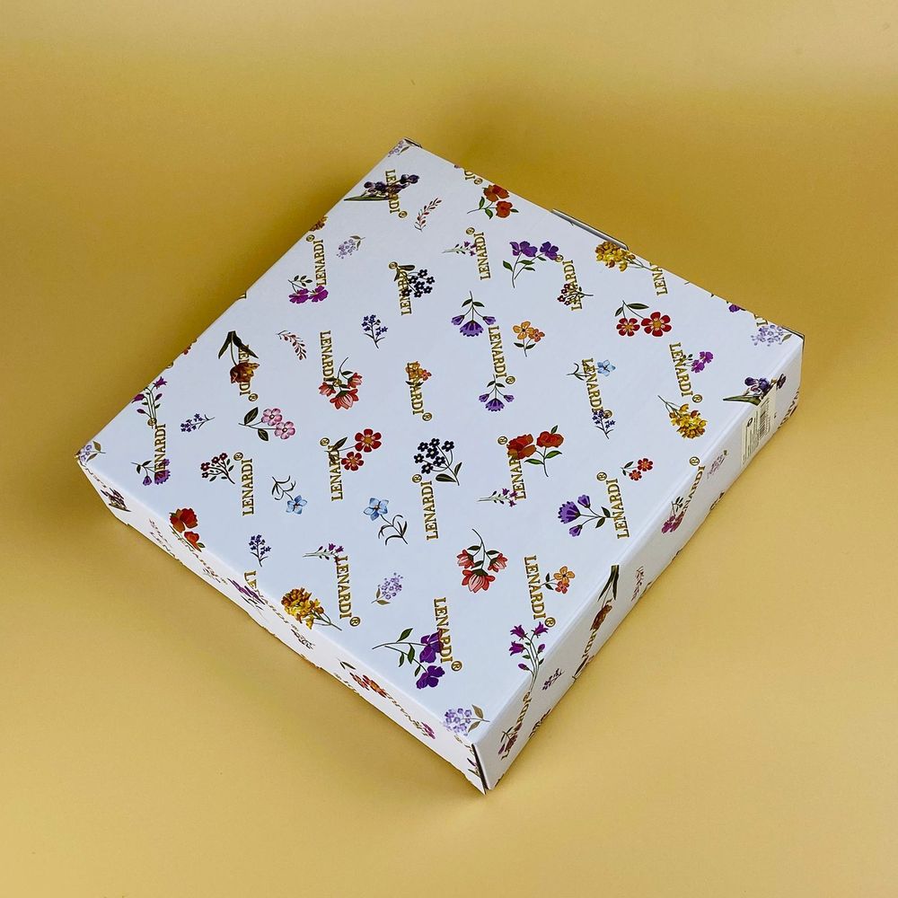 Lenardi 109-261 Двухъярусная этажерка КРОКУС ЗОЛОТО в под.уп.(х12)Фарфор