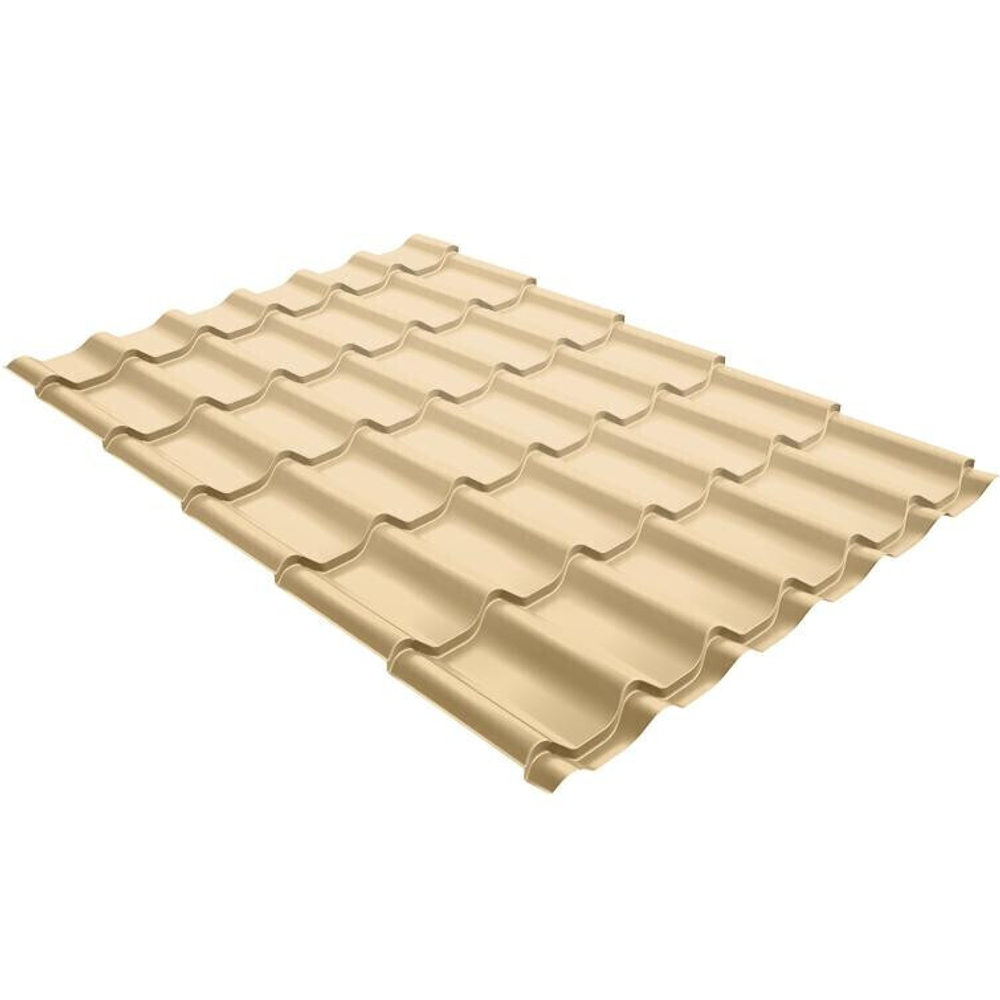 Металлочерепица Grand Line Optima Classic Satin 0,5 мм RAL 1014 резка