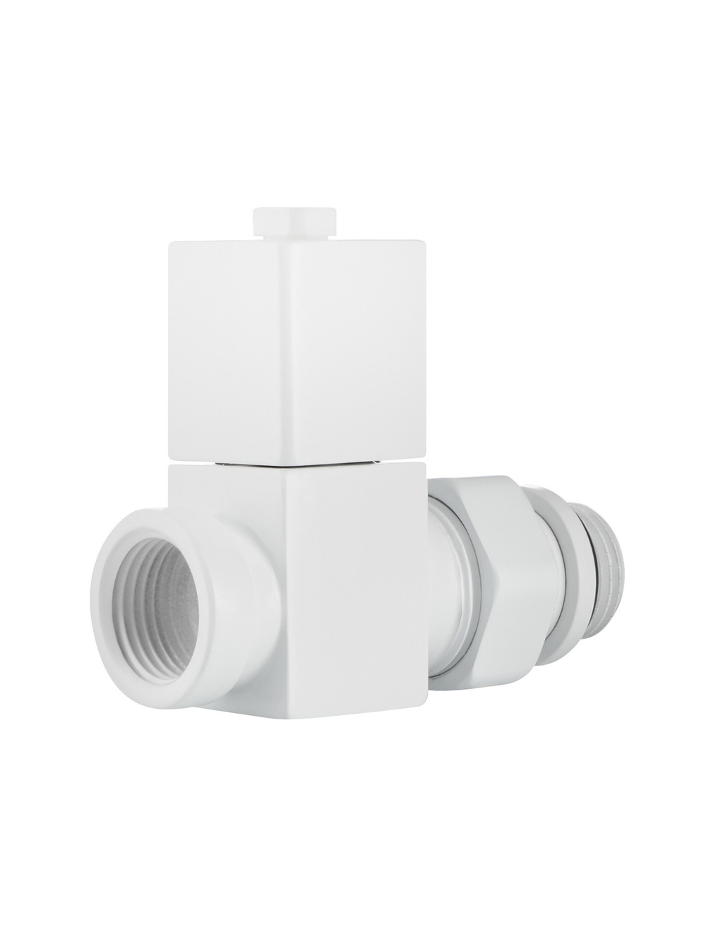 Набор дизайн-вентилей Royal Thermo CUBE, прямой (белый) 1/2"