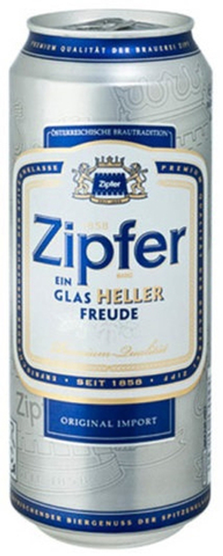 Пиво Ципфер Глас Хеллер Фреуде / Zipfer Glas Heller Freude 0.5 - банка