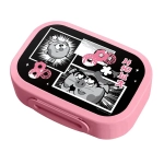 Ланч-бокс пластиковый с декором «СМЕШАРИКИ» 18*13*5см 0,98л (розовый)