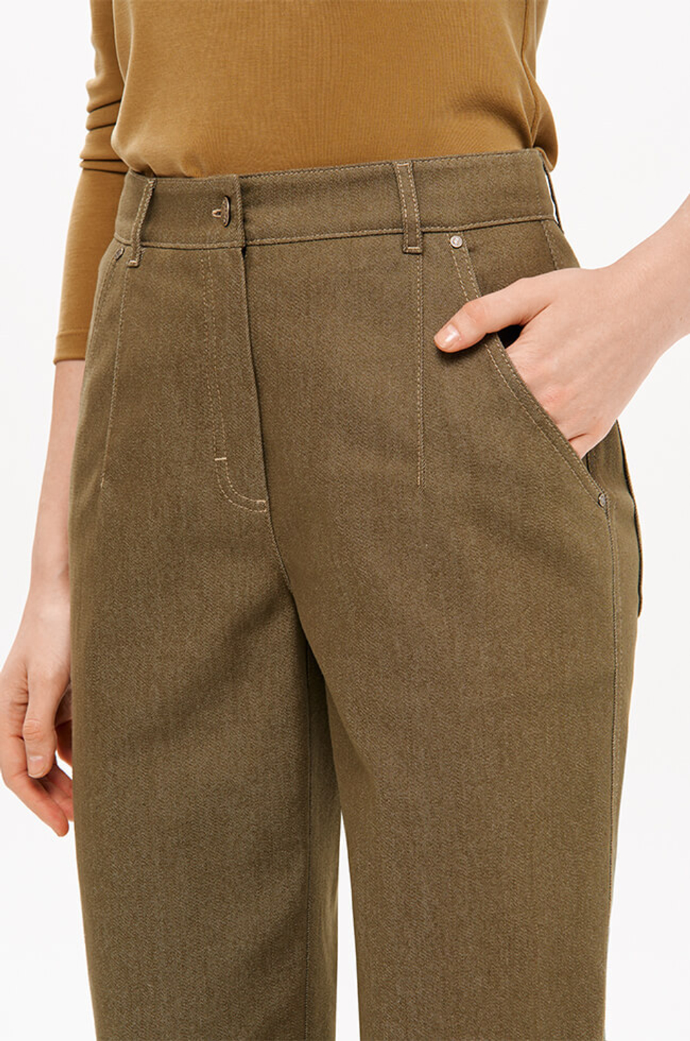 31188 Джинсы женские (оливковый джинс)