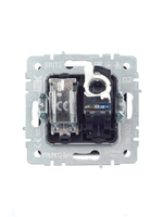 BRITE Розетка двойная TV+RJ45 кат.5E РТВ/РК12-БрЧ черный IEK