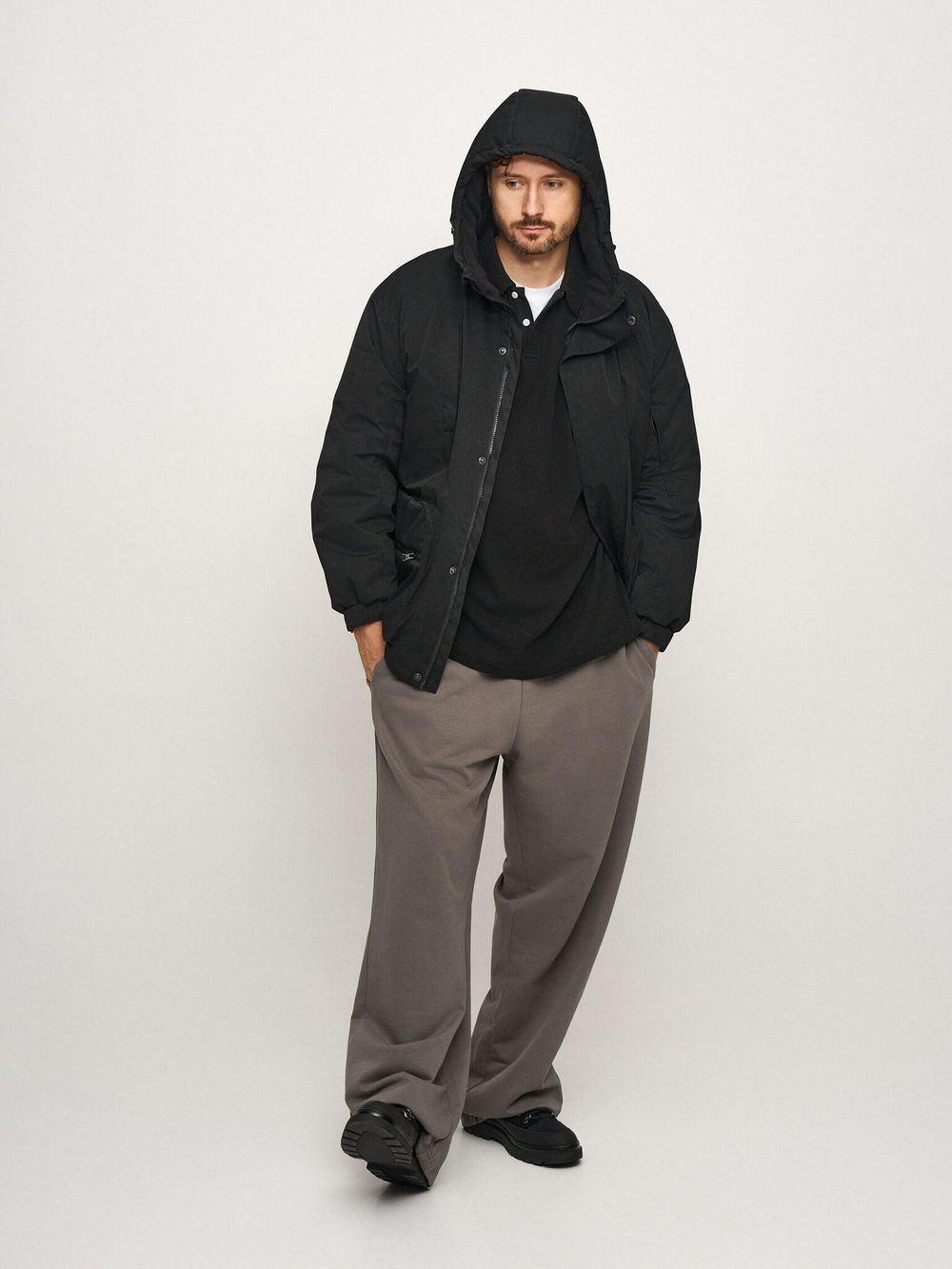 Куртка FOS с объемными карманами зимняя черная