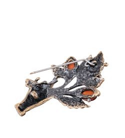 AM-3941 Брошь «Букет Настроения» (латунь, янтарь)