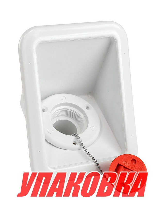 Горловина заливная для бензина в боксе под шланг 38 мм, пластик (упаковка из 6 шт.)