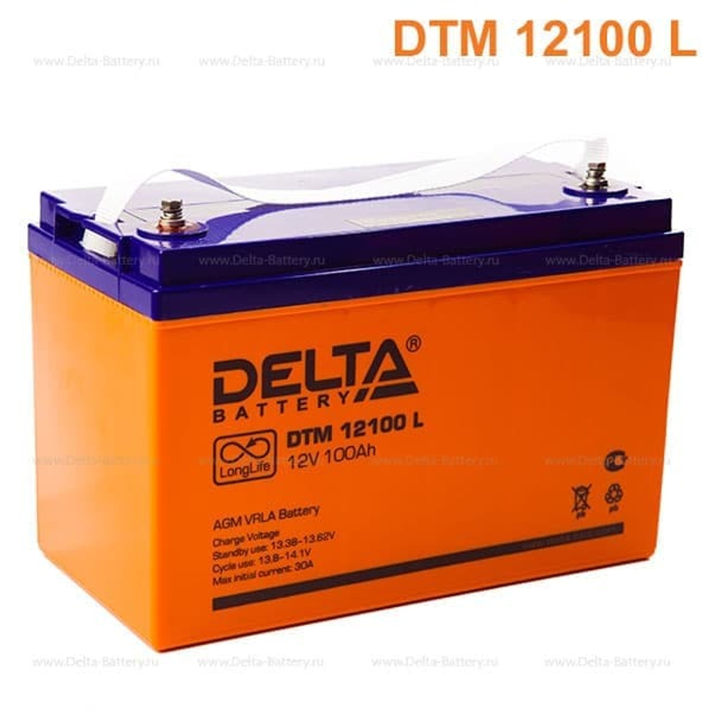 Аккумуляторная батарея Delta DTM 12100 L (12V / 100Ah)