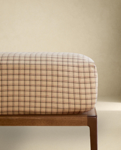 Zara Home - Простыня фланелевые клетчатые брюки, бежевый, 200х200х30 см