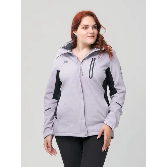 Ветровка женская, размер 60, цвет серый