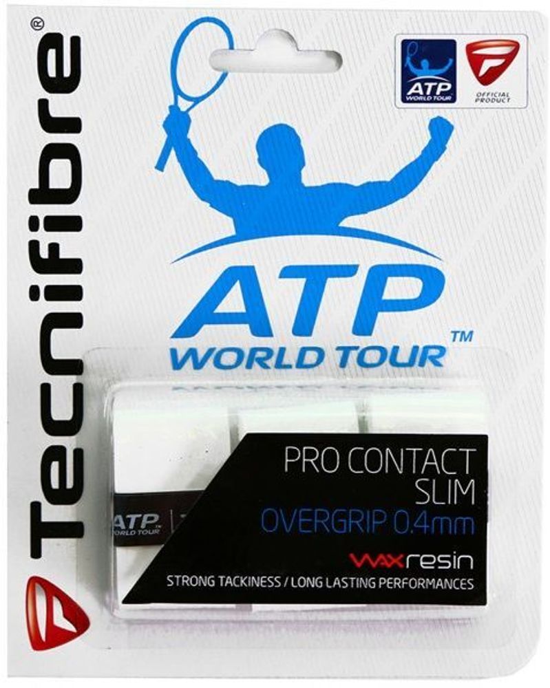 Теннисные намотки Tecnifibre Pro Contact Slim 3P - white