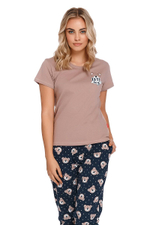 Оригинальная пижама с мишками (Размер: XL) (Цвет: синий с бежевым)