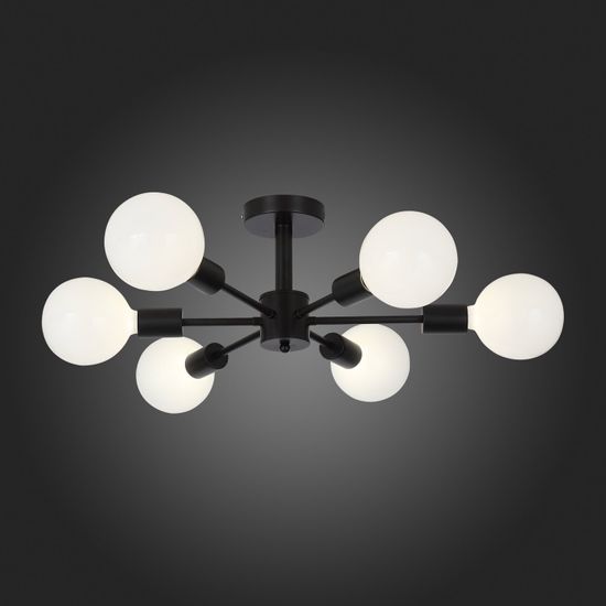 SL419.402.06 Светильник потолочный Черный E27 6*60W ANO