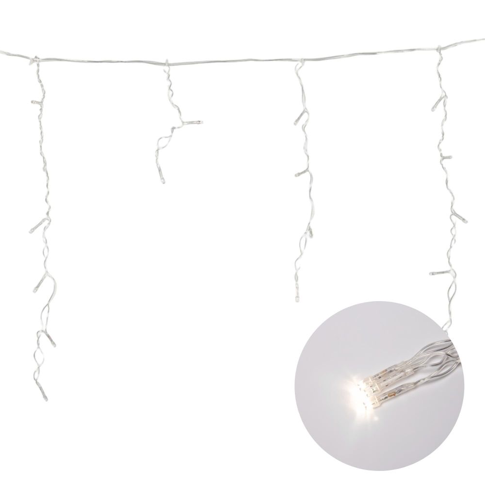 ULD-B1805-048-DTA WARM WHITE IP20 Бахрома светодиодная с контроллером. 1.8 м. 48 светодиодов. Теплый белый свет. Провод прозрачный. TM Uniel.