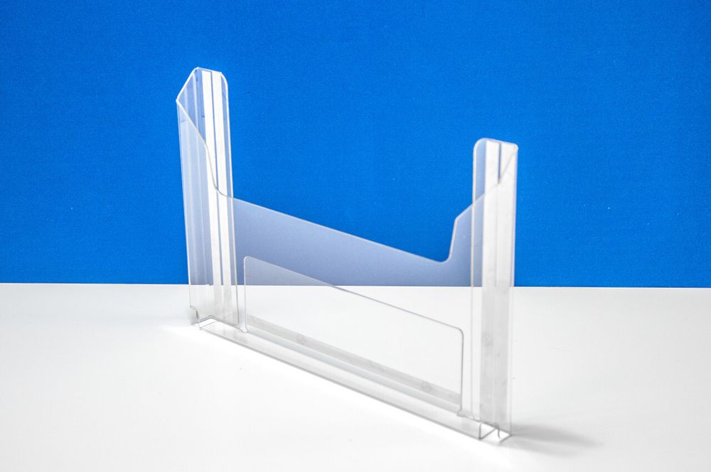 Карман буклетница А4 горизонт 1,5 ПЭТ, 20мм + скотч