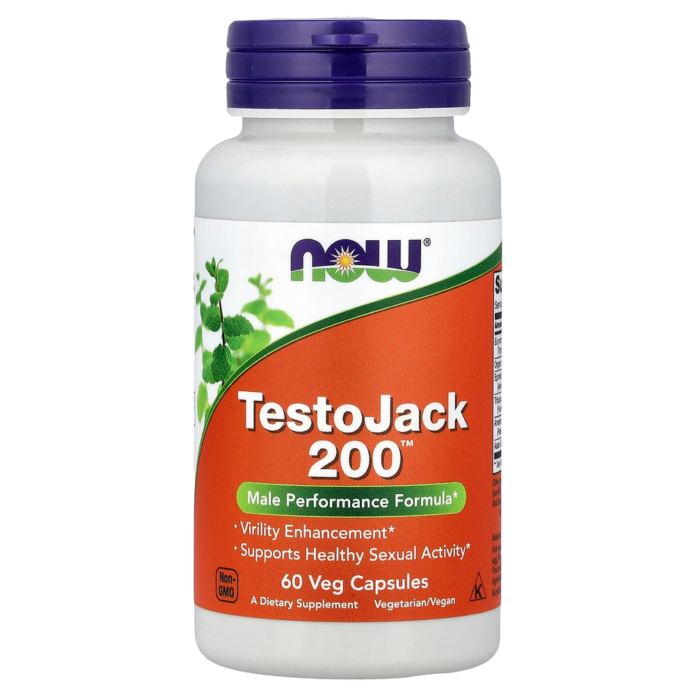 NOW Foods, TestoJack 200™, 60 вегетарианских капсул