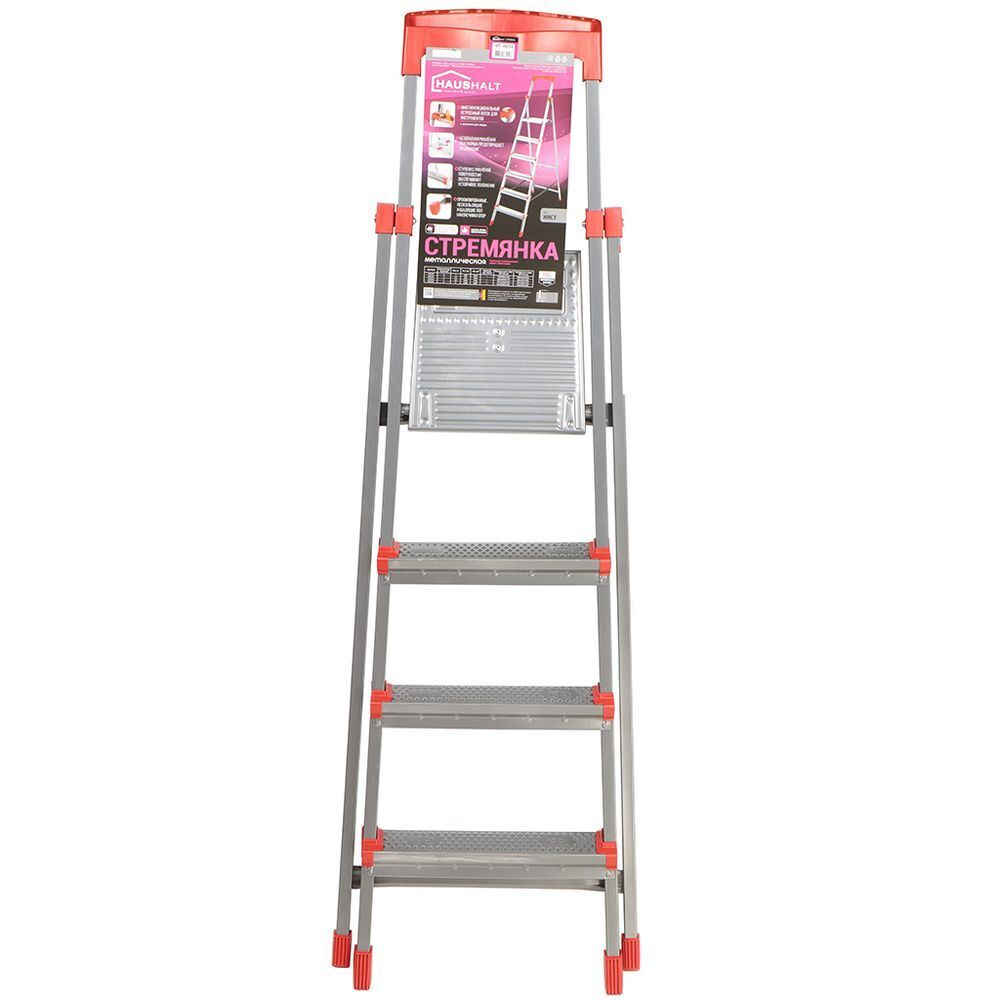 Стремянка 4 ступ, 150 кг, с широк ступ, 0.84 м до платформы, Nika, ННСУ4