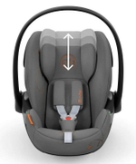 Коляска Cybex Coya Rosegold Frame Cloud G i-Size Lava Grey Leaf Green с дождевиком и бампером