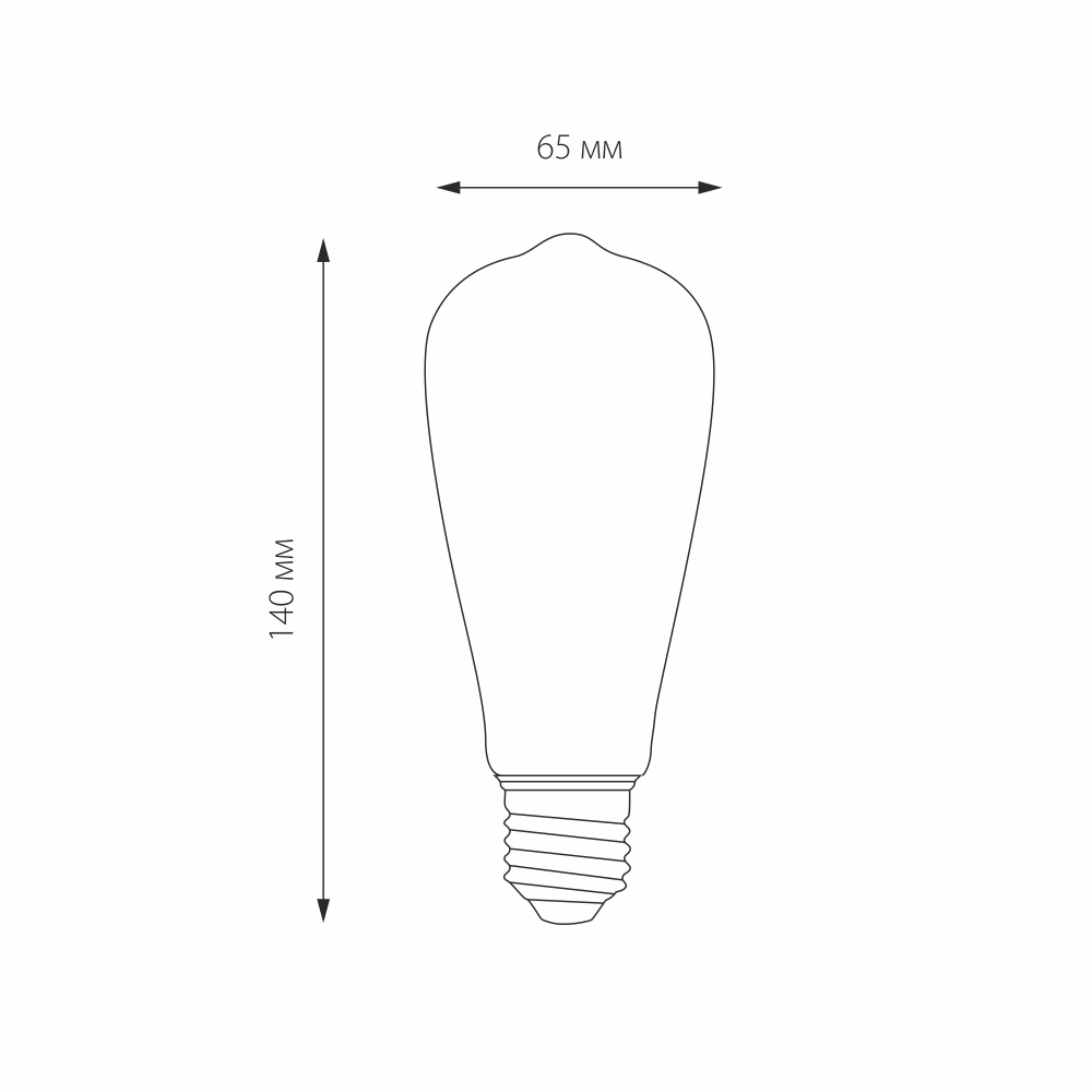 Филаментная светодиодная лампа ST64 6W 3300K E27 тонированная BLE2707