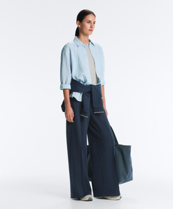 Oysho Футболка Rib Fit из смесового хлопка, серый меланж