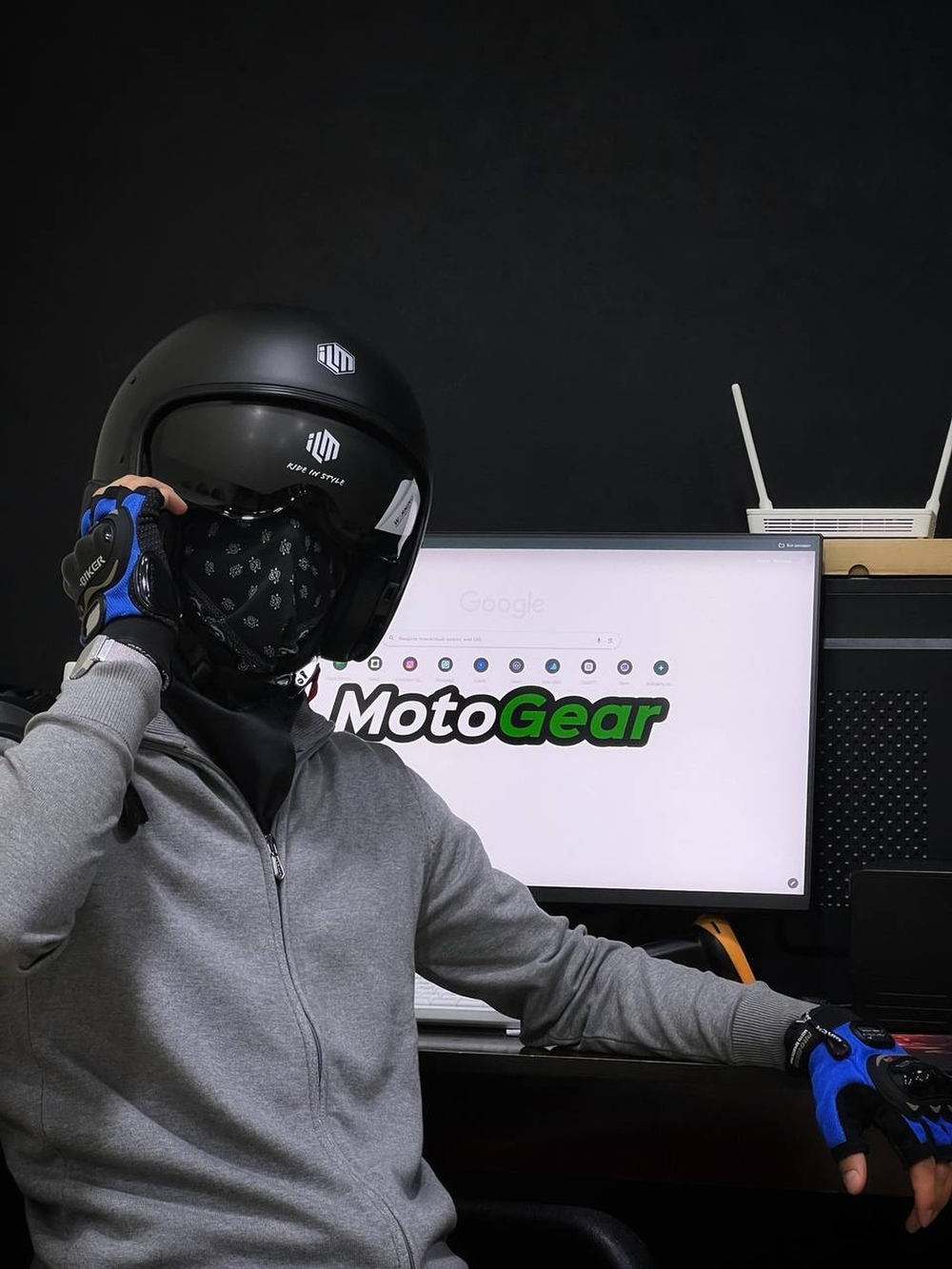Мотошлем ILM MO310P Matte Black