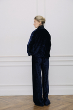 Брюки бархат Сапфировый