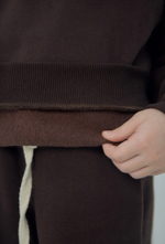 Свитшот с начёсом в стиле oversize Шоколад