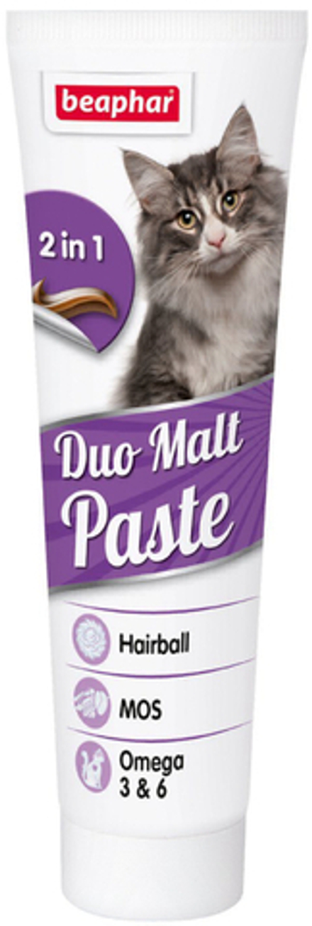 Duo Malt Paste BEAPHAR паста для кошек, вывод шерсти из кишечника, 100 гр