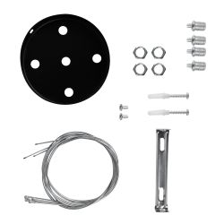 Светильник LED ЭРА Geometria SPO-164-B-40K-110 Quadro 110Вт 4000К 10500Лм IP40 800х800х80 мм черный подвесной