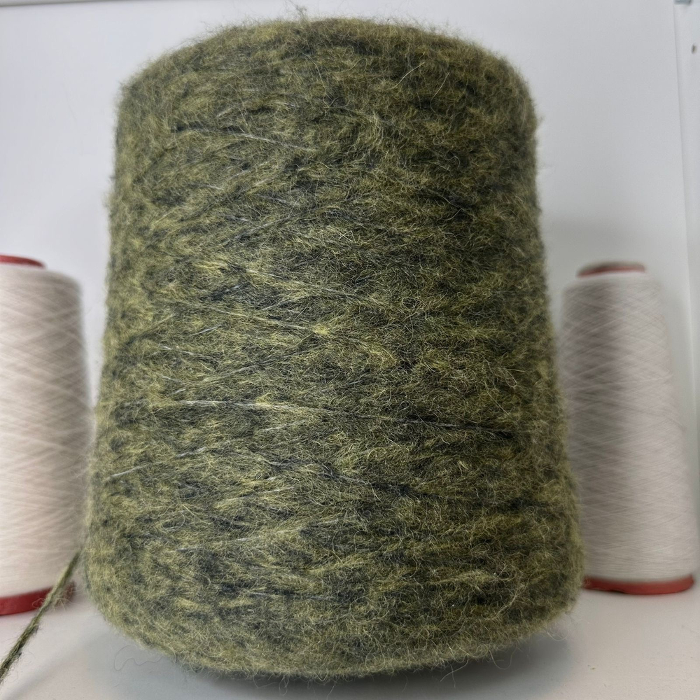 COLIE - Filitaly; 58% baby альпака, 21% хлопок, 21% п/а; 260м/100гр; col. 3007, цвет: меланж оливковый хаки
