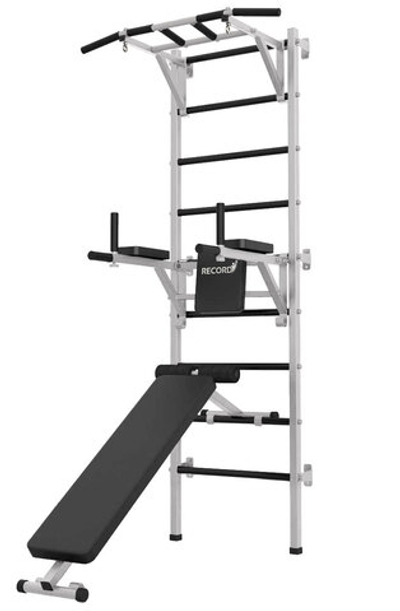 Шведская стенка Record X, с опорой, турник Классик, белый (X3)