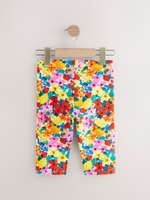 Легинсы укороченные для девочки Next AH9-734, 4 шт., Белый, Розовый, Салатовый