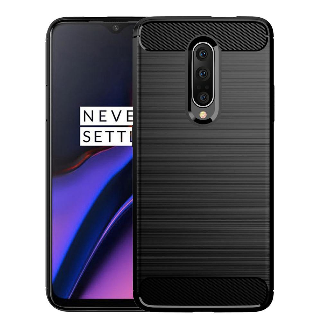 Чехол для OnePlus 7 Pro цвет Black (черный), серия Carbon от Caseport