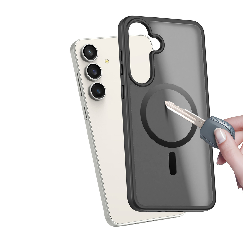 Прозрачный матовый чехол с MagSafe от Dux Ducis для Samsung Galaxy S25 FE, серия Yind Series Case