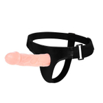 Телесный фаллоимитатор на трусиках Jessica Strap-On - 15,5 см.