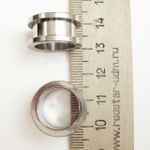 Тоннель для пирсинга ушей диаметром 16 мм (медицинская сталь). 1 шт.