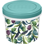 Банка с завинчивающейся крышкой Asti 0,7л с декором (зеленый)