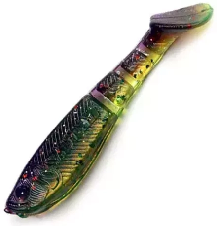 Виброхвост YAMAN Light-Flake 3inch цвет #15-Violet Lime 1шт