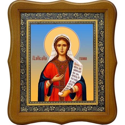 Галина праведная святая. Икона на холсте.