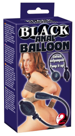 Черный анальный расширитель с грушей Simply Anal Balloon