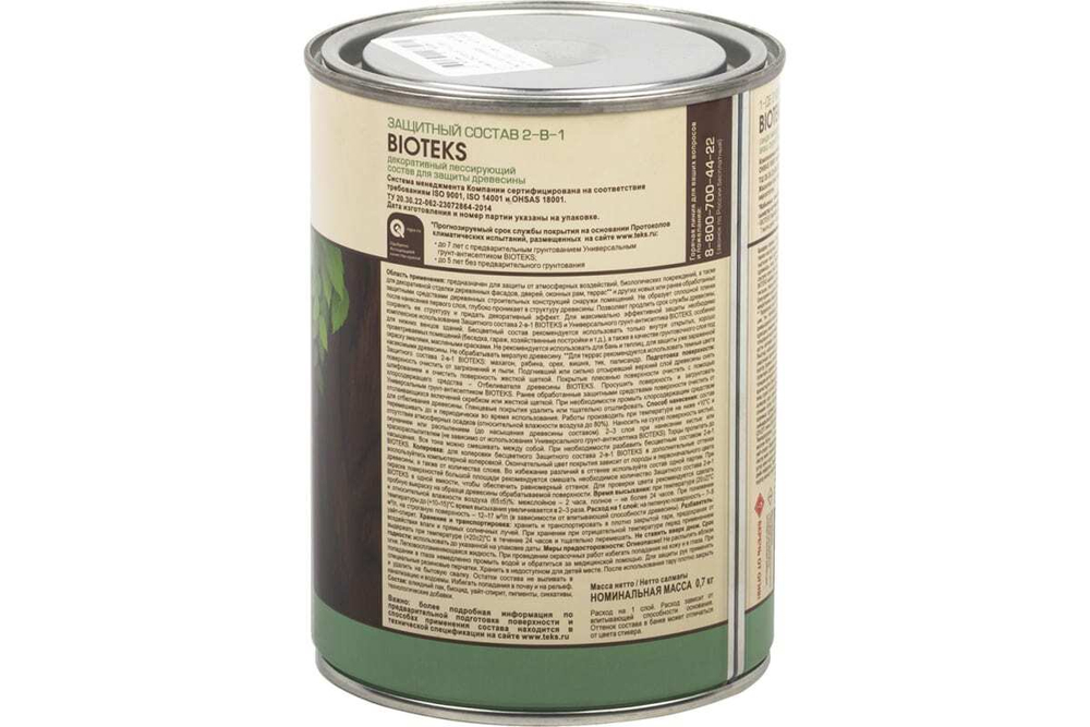 Антисептик Текс Bioteks лессирующий (2 в 1) тик (0,8л)