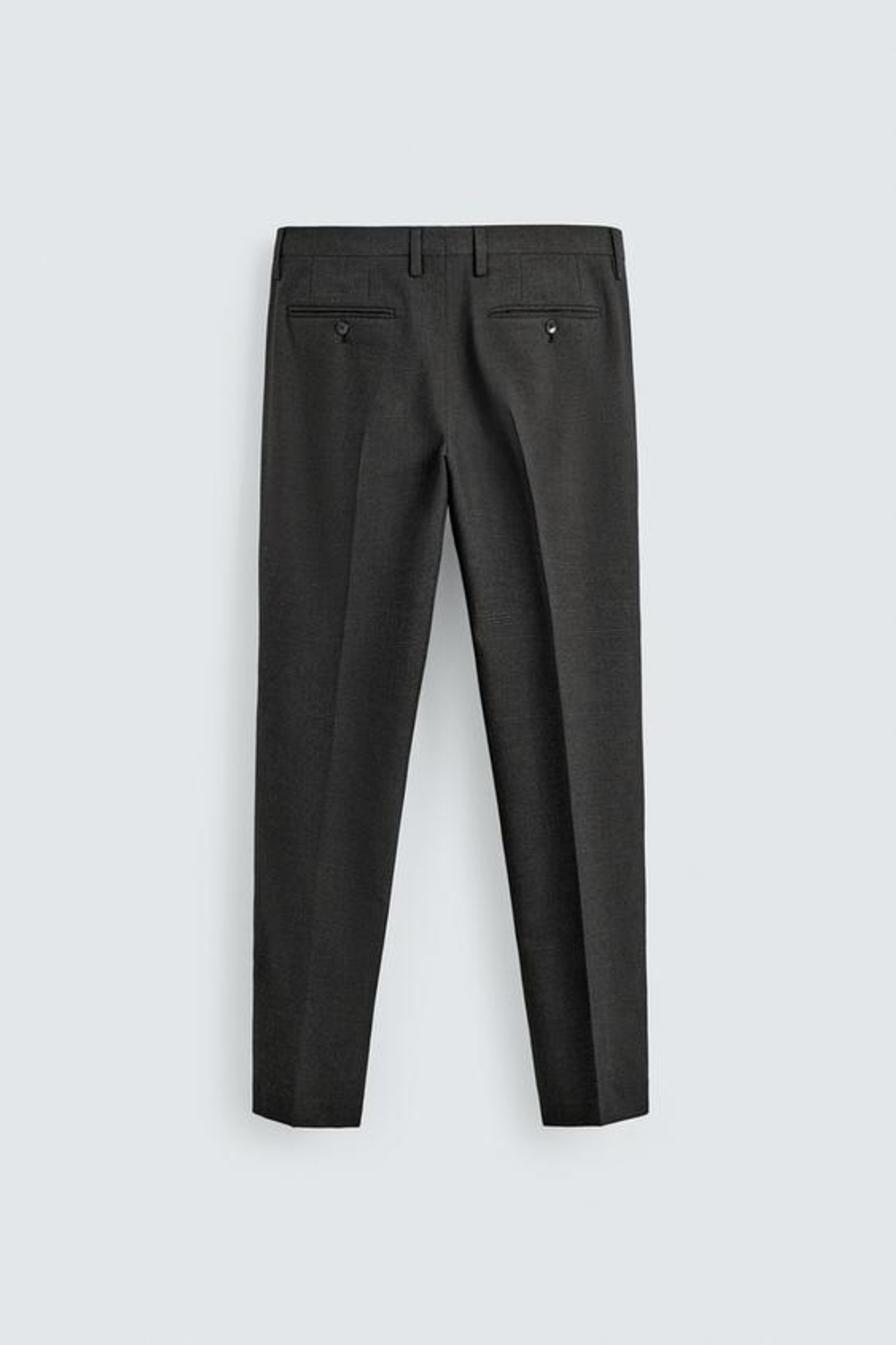 ZARA КОСТЮМНЫЕ БРЮКИ В КЛЕТКУ ИЗ РЕЛЬЕФНОЙ ТКАНИ, АНТРАЦИТОВО-СЕРЫЙ