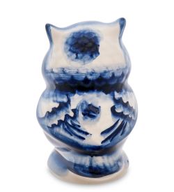 ГЛ- 381 Фигурка «Сова» ср. (Гжельский фарфор)
