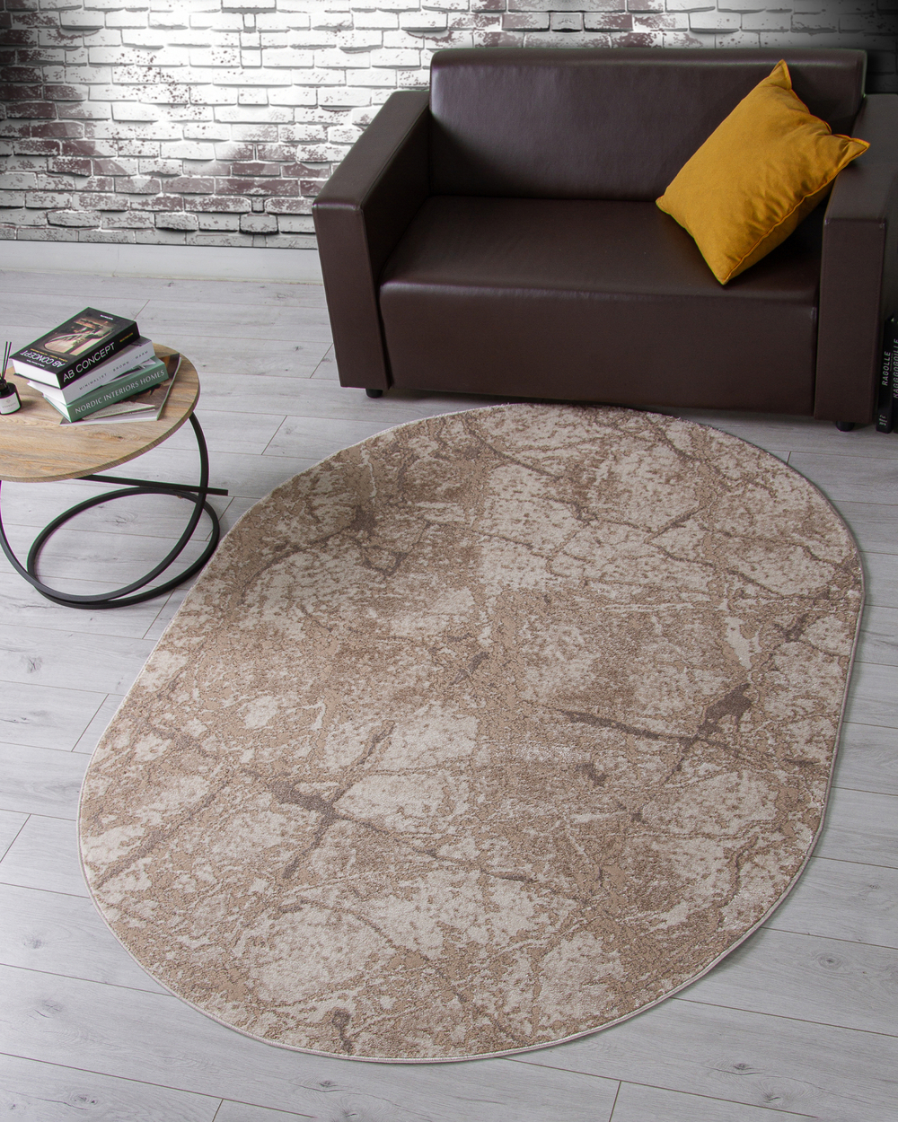 Ковер F175 - BEIGE - Овал - коллекция ALABAMA размер 200*290 см