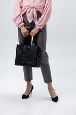 Louis Lefevre Сумка женская натуральная кожа через плечо тоут черная для документов а4