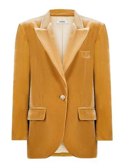 Жакет оверсайз мужского кроя из бархата