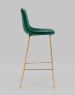 Стул барный Валенсия SN велюр зеленый золотые ножки 2 шт