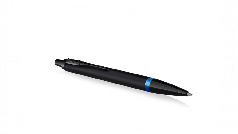 Шариковая ручка Parker IM Vibrant Rings Flame Blue,стержень: M, цвет чернил: Blue, в подарочной упаковке.